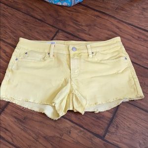 Gap yellow jean shorts